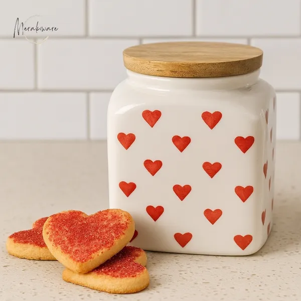White_Ceramic_Pickle_Jar_|_For_Kitchen_Storage