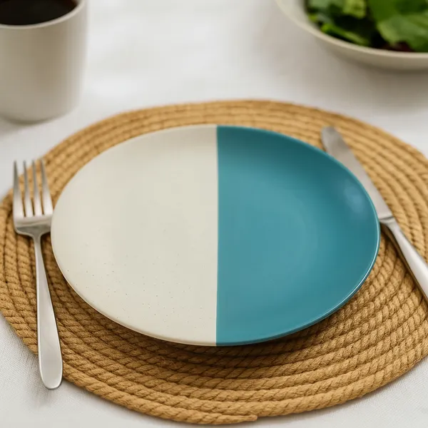 Sea_Green_and_White_Two-Tone_Ceramic_Dinner_Full_Plate_|_10_Inches_|_For_Kitchen_Use