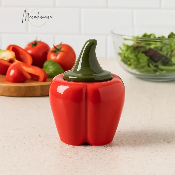 Red_and_Green_Ceramic_Pickle_Jar_|_For_Kitchen_Storage