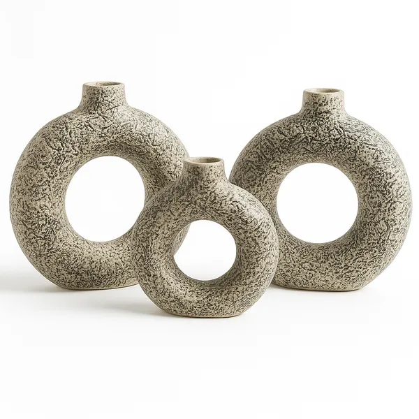 Set_of_3_Black_Ceramic_Vases_|_For_Home_Decor