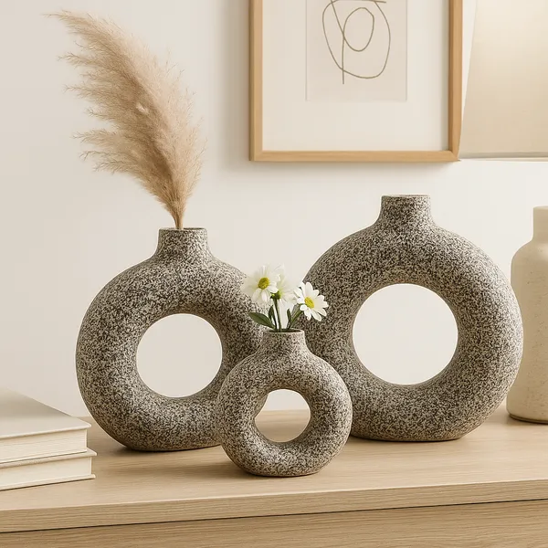 Set_of_3_Black_Ceramic_Vases_|_For_Home_Decor