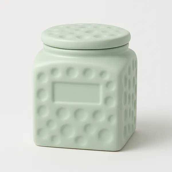 Green_Multipurpose_Ceramic_Storage_Jar_with_Airtight_Lid|_500_ml