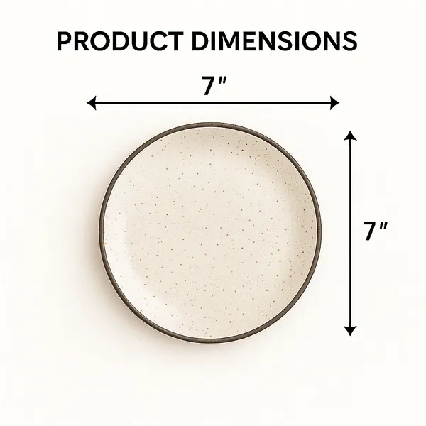 Pack_of_2_Off_White_Ceramic_Quarter_Plates_with_Speckled_Design_|_7_Inches_|_For_Kitchen_Use