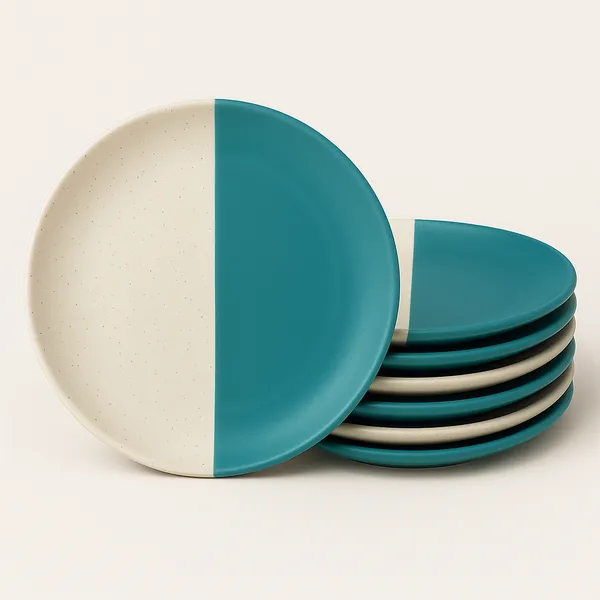 Sea_Green_and_White_Two_Toned_Ceramic_Quarter_Plate_|_7_Inches