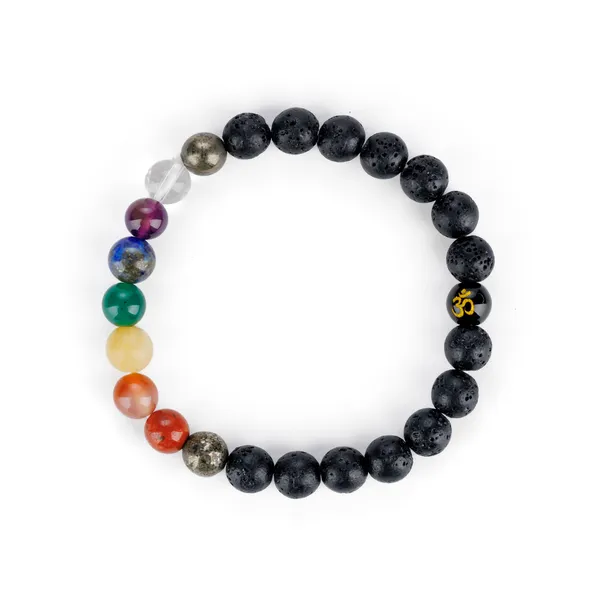 AAA_Grade_7_Chakra_Om_Lava_Bracelet_(Pack_of_2)_For_Men_&_Women_Beads_Bracelet_for_Stress_Anxiety_Spiritual_Connection_and_Holistic_Balance__-_Special_Combo_offer_-_Pack_of_2