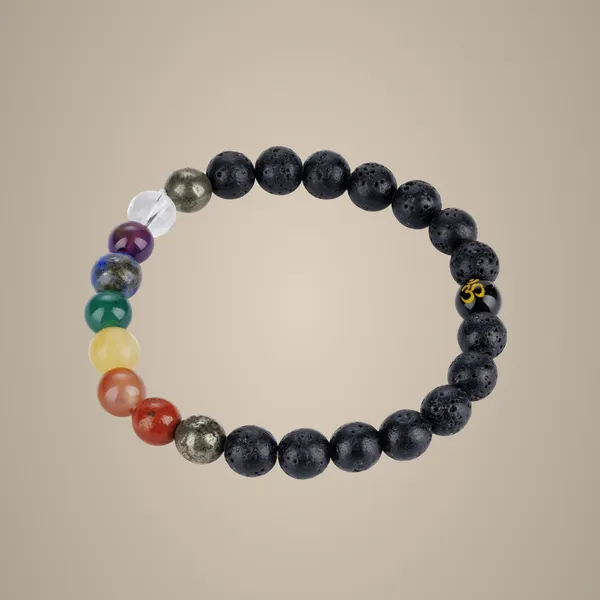 AAA_Grade_7_Chakra_Om_Lava_Bracelet_(Pack_of_2)_For_Men_&_Women_Beads_Bracelet_for_Stress_Anxiety_Spiritual_Connection_and_Holistic_Balance__-_Special_Combo_offer_-_Pack_of_2