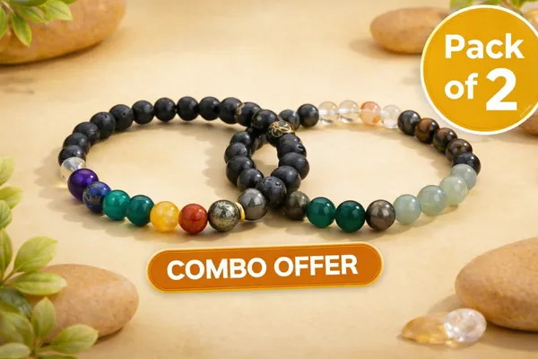 AAA_Grade_Energized_Dhan_Yog_+_7_Chakra_Om_Bracelet_Combo_–_Pack_of_2_for_Wealth_&_Spiritual_Balance
