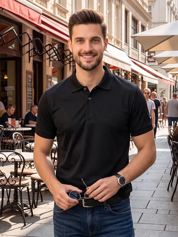 ELVINO_Men's_Premium_Polo_T-Shirt_|_Closer_Stitch_Button_Design_|_Soft_Suppn_Matti_Fabric_|_Regular_Fit_Casual_Wear