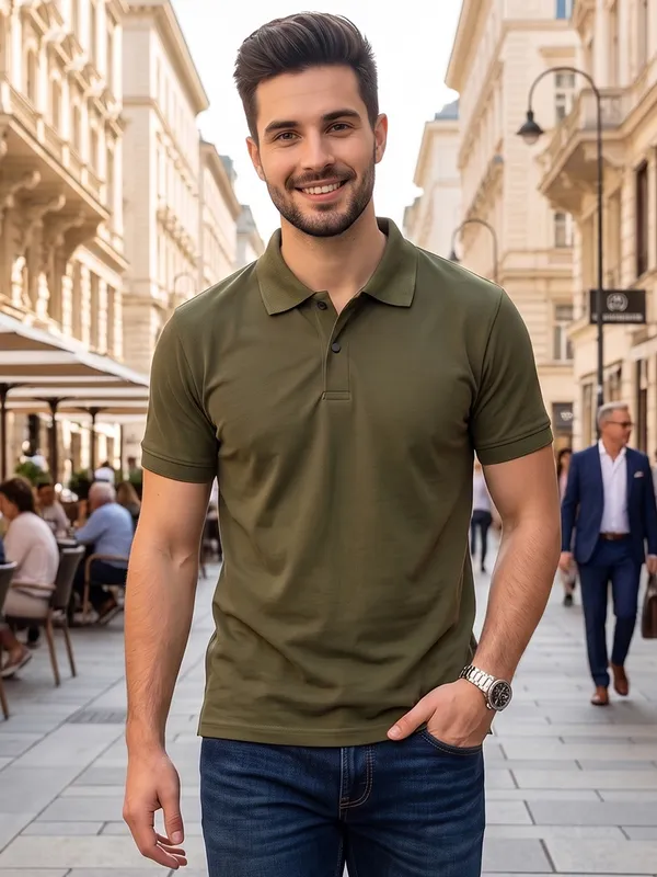 ELVINO_Men's_Premium_Polo_T-Shirt_|_Closer_Stitch_Button_Design_|_Soft_Suppn_Matti_Fabric_|_Regular_Fit_Casual_Wear