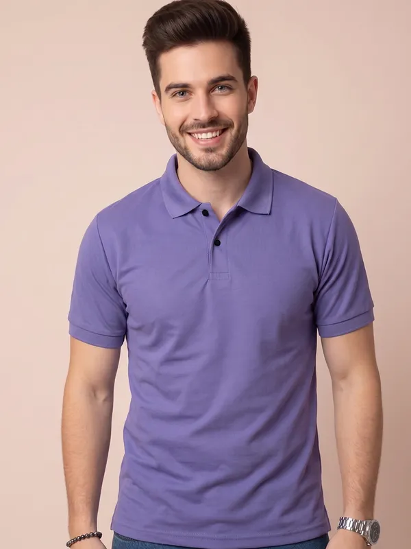 ELVINO_Men's_Premium_Polo_T-Shirt_|_Closer_Stitch_Button_Design_|_Soft_Suppn_Matti_Fabric_|_Regular_Fit_Casual_Wear