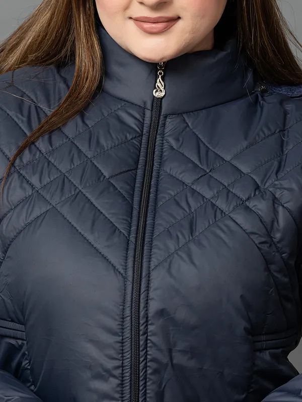 Womens_Quilted_Nylon_Winter_Jacket__Full_Sleeve_Hooded_Puffer_with_Zipper_Pockets