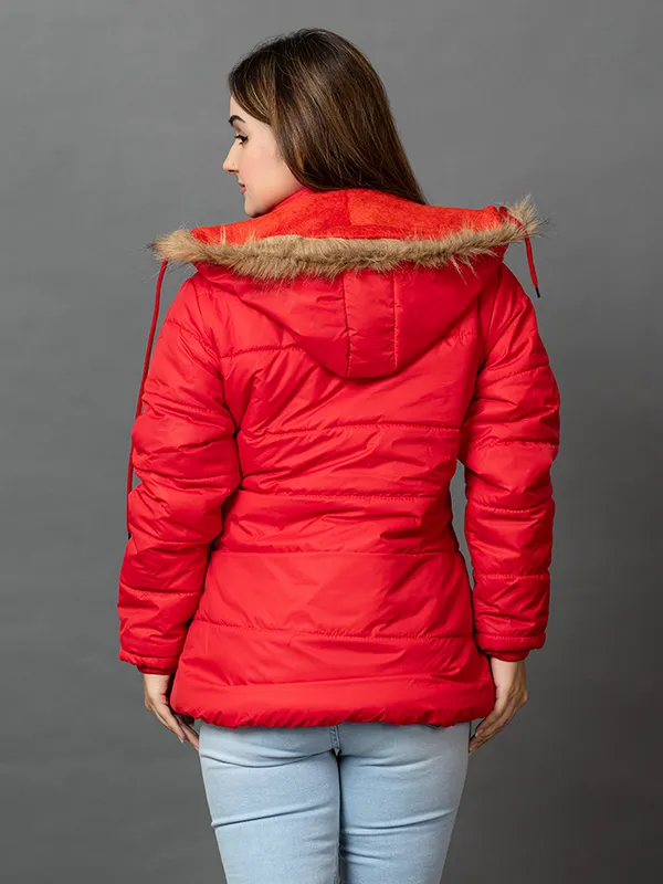 Womens_Quilted_Nylon_Winter_Jacket__Full_Sleeve_Hooded_Puffer_with_Zipper_Pockets