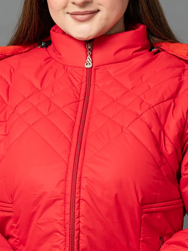 Womens_Quilted_Nylon_Winter_Jacket__Full_Sleeve_Hooded_Puffer_with_Zipper_Pockets