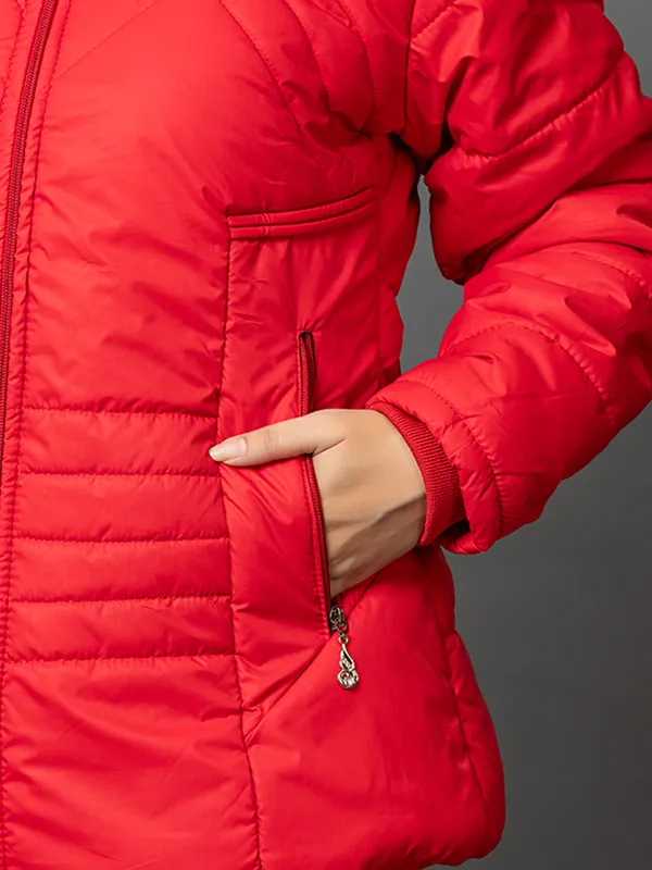 Womens_Quilted_Nylon_Winter_Jacket__Full_Sleeve_Hooded_Puffer_with_Zipper_Pockets