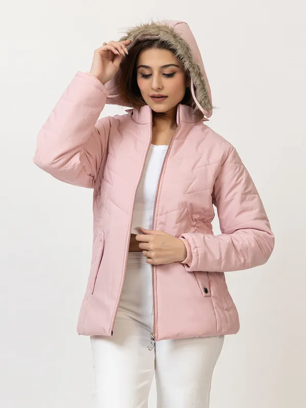 Womens_Quilted_Nylon_Winter_Jacket_-_Full_Sleeve_Hooded_Puffer_with_Zipper_Pockets