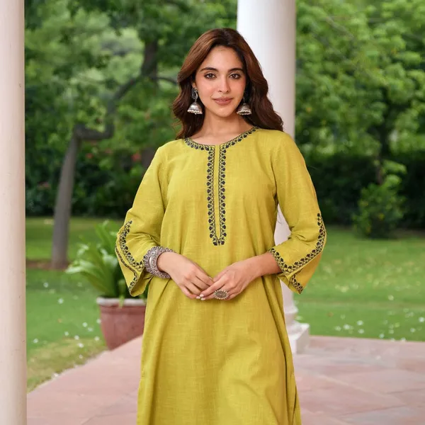 Yellow_Heavy_Cotton_Co-Ord_Set_For_Women