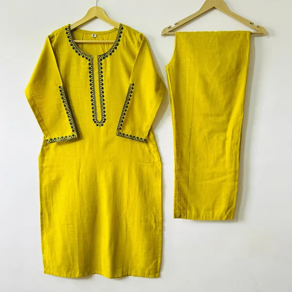 Yellow_Heavy_Cotton_Co-Ord_Set_For_Women