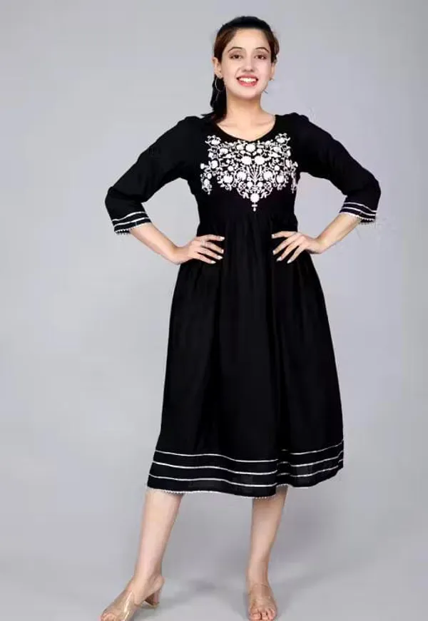 Black_Embroidered_Cotton_Gown_For_Women