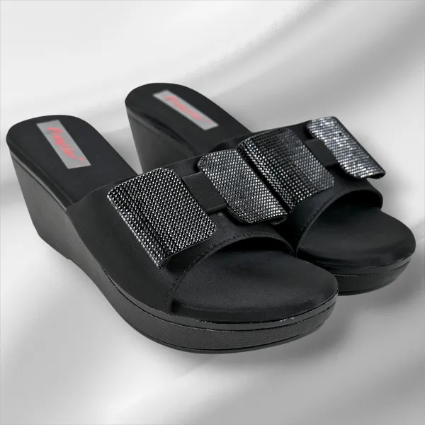 Black_Leather_Premium_Butterfly_Slipper_For_Women_&_Girls