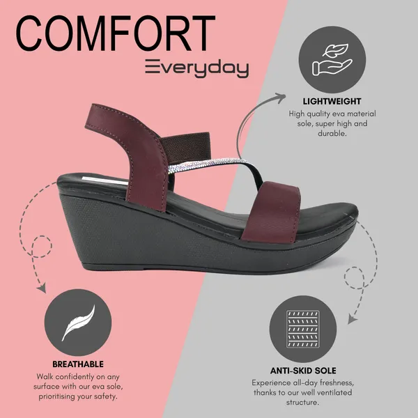 Brown_Leather_Silver_Chain_Strap_Sandals_For_Women_&_Girls