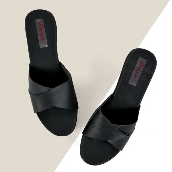 Black_Leather_Premium_Slipper_For_Women_&_Girls