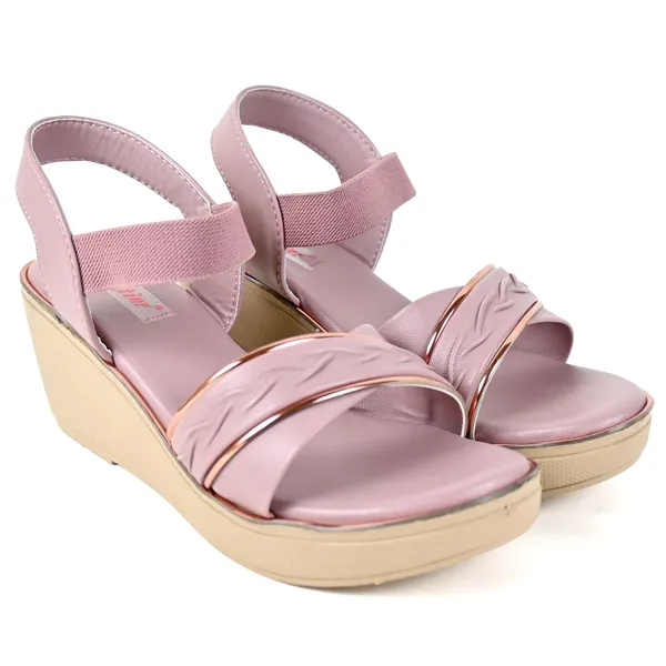 Elegant_Peach_Leather_Premium_Sandals_For_Women_&_Girls