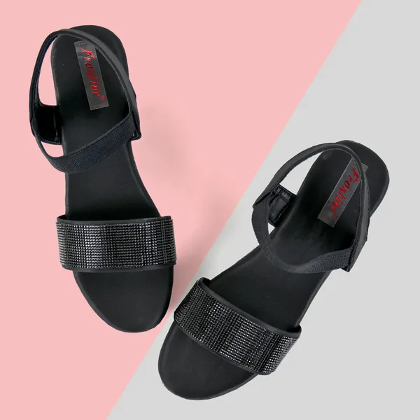 Black_Leather_Premium_Sandals_For_Women_&_Girls