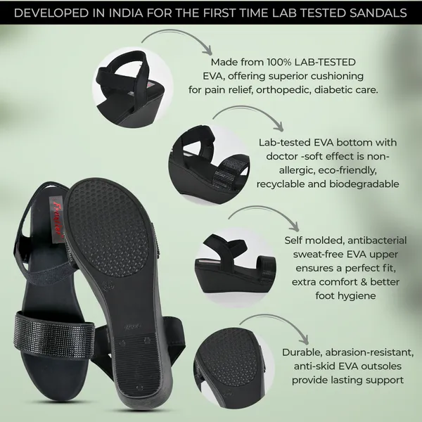 Black_Leather_Premium_Sandals_For_Women_&_Girls