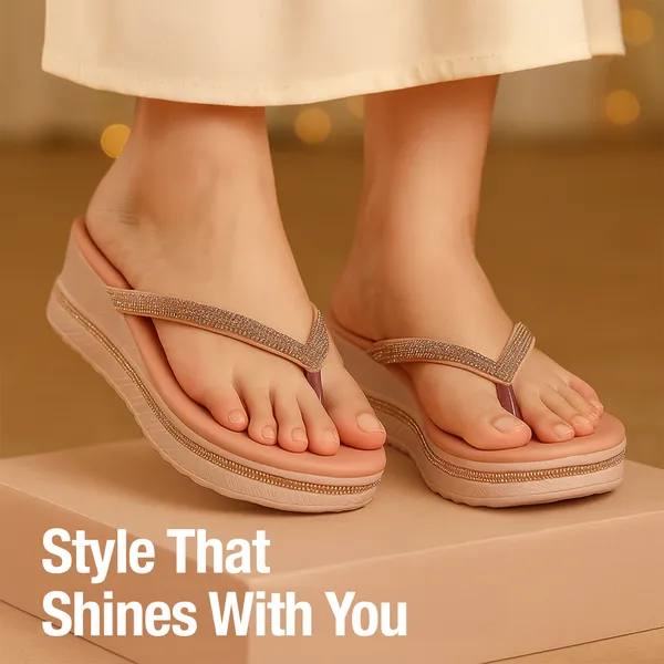 Elegant_Peach_Fancy_Slipper_For_Girls