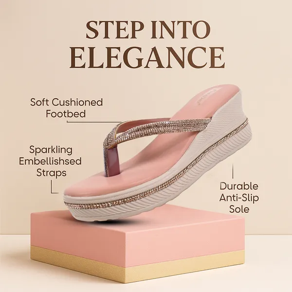 Elegant_Peach_Fancy_Slipper_For_Girls