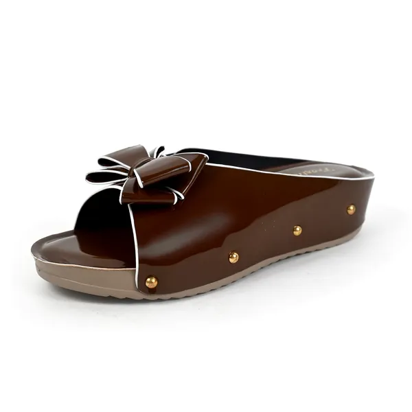 Elegant_Brown_Flower_Fancy_Slipper_For_Girls