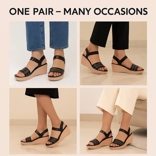 Elegant_Black_Golden_Strep_Sandals_For_Girls