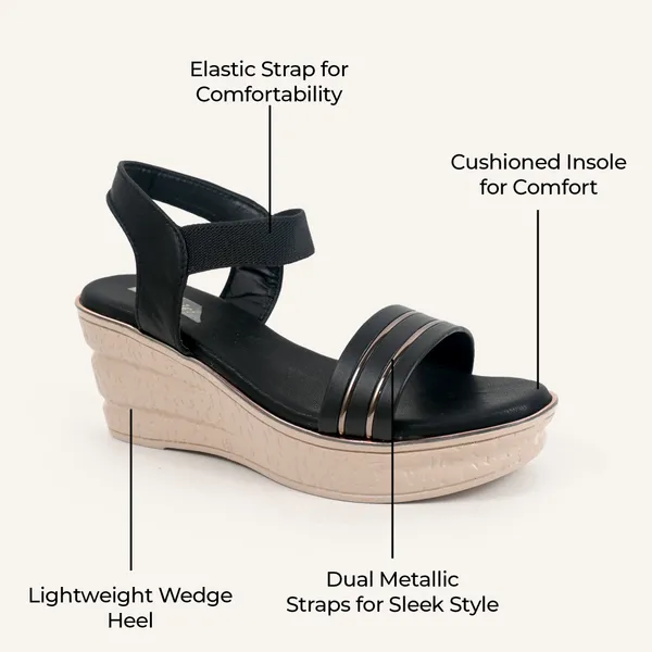 Elegant_Black_Golden_Strep_Sandals_For_Girls