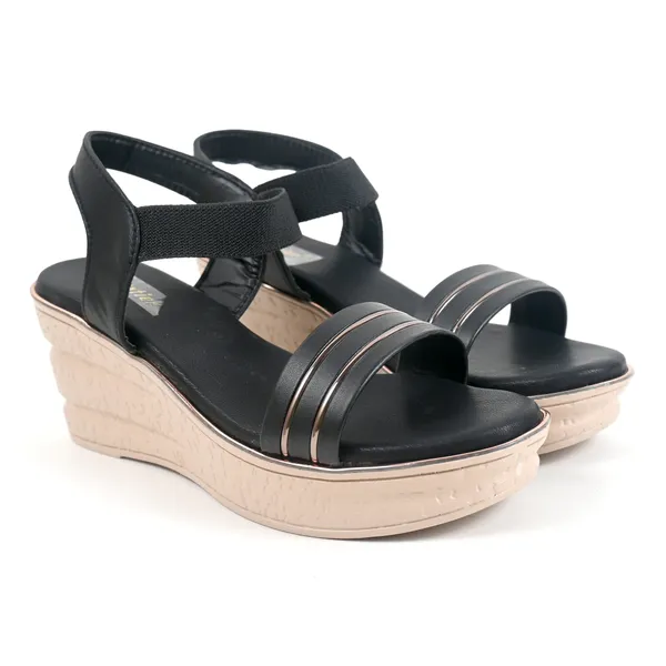 Elegant_Black_Golden_Strep_Sandals_For_Girls
