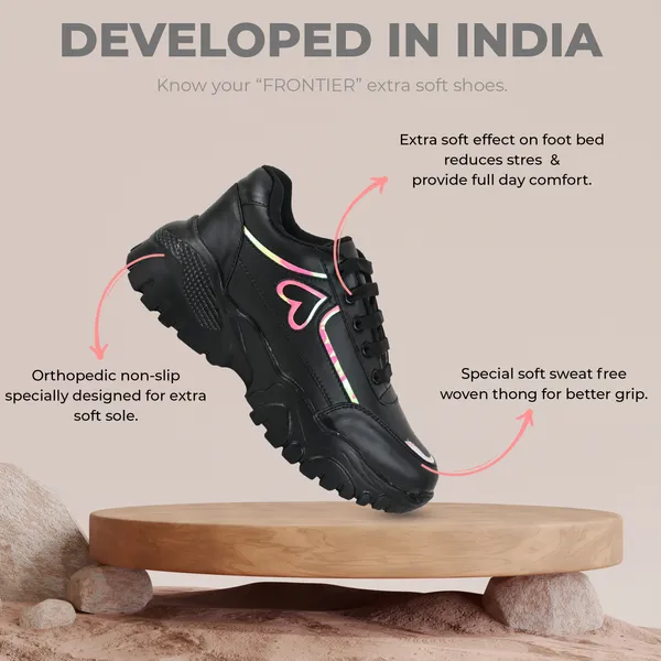 Black_Pvc_Premium_Heart_Style_Shoes_For_Women_&_Girls