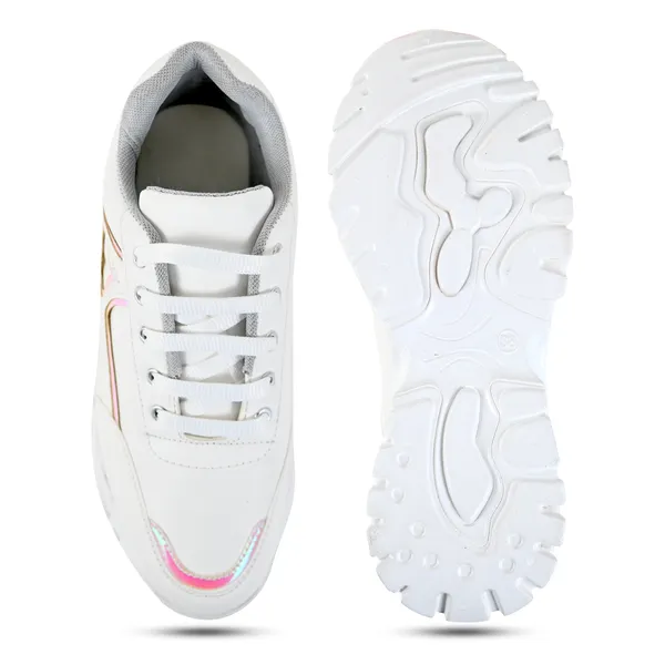 White_Pvc_Premium_Heart_Style_Shoes_For_Women_&_Girls