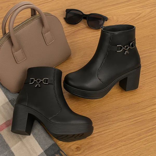 Elegant_Black_Silver_Bakkal_Stylish_Long_Shoes_For_Girls