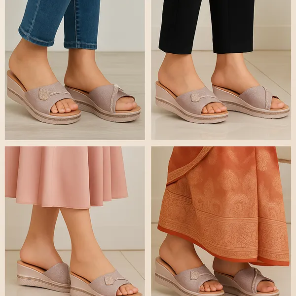 Elegant_Peach_Silver_Strep_Fancy_Slipper_For_Girls