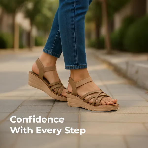 BeigeLeather_Premium_Sandals_For_Women_&_Girls