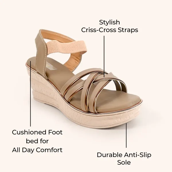 BeigeLeather_Premium_Sandals_For_Women_&_Girls