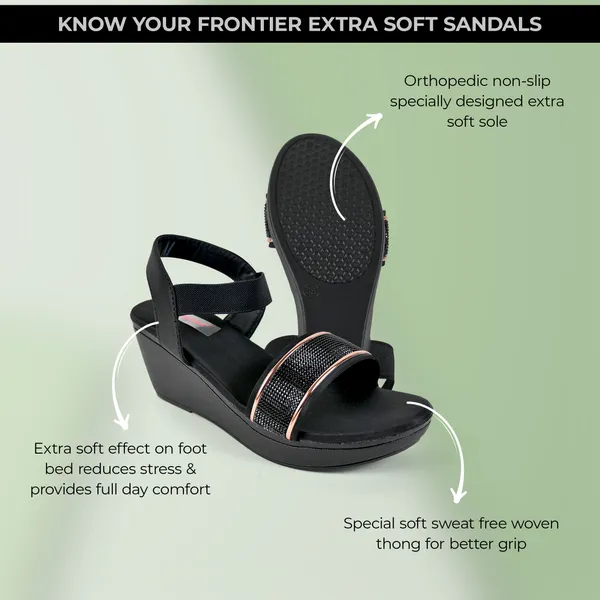 Black_Leather_Golden_Straps_Sandal_For_Women_&_Girls