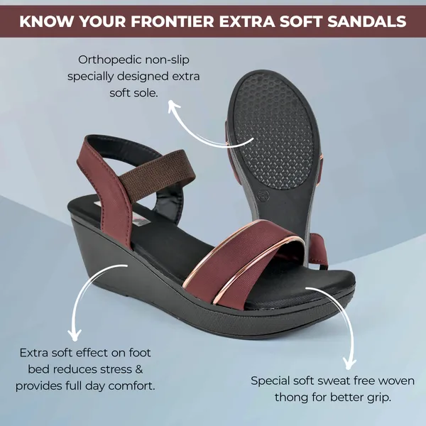 Brown_Leather_Golden_Strap_Sandals_For_Women_&_Girls