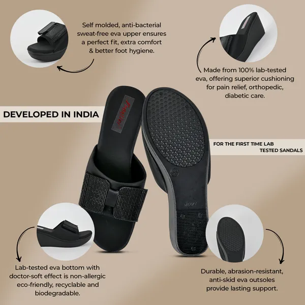 Black_Leather_Premium_Butterfly_Slipper_For_Women_&_Girls