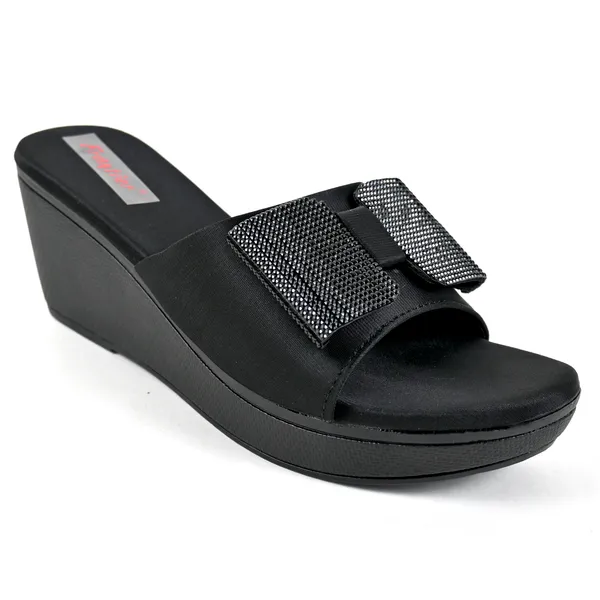 Black_Leather_Premium_Butterfly_Slipper_For_Women_&_Girls