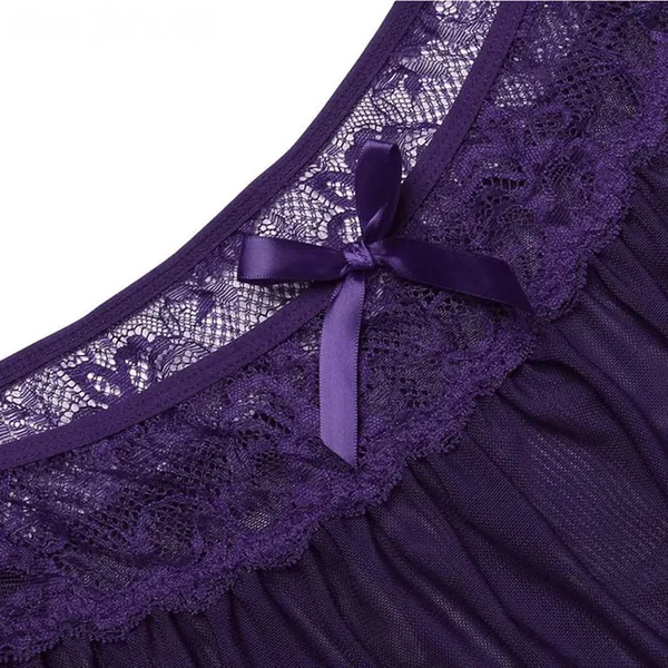 Purple_Mini_Chemise_Babydoll_Lingerie_Set_For_Women