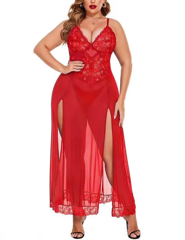Red_Long_Gown_Babydoll_Dress_For_Women