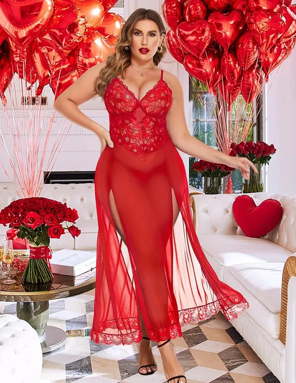 Red_Long_Gown_Babydoll_Dress_For_Women