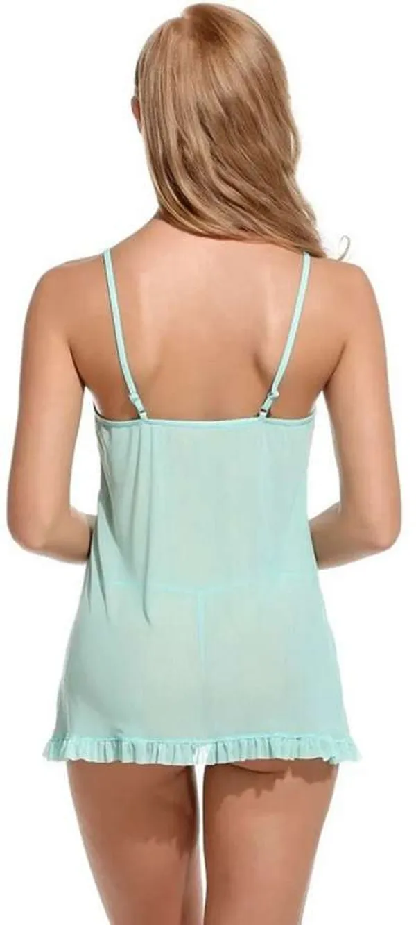 Blue_Handcuff_Babydoll_Lingerie_Set_For_Woman
