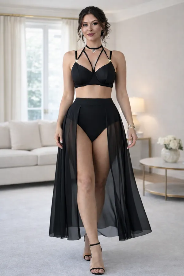 Black_Rich_Lust_Self_Design_Babydoll_lingerie_Set