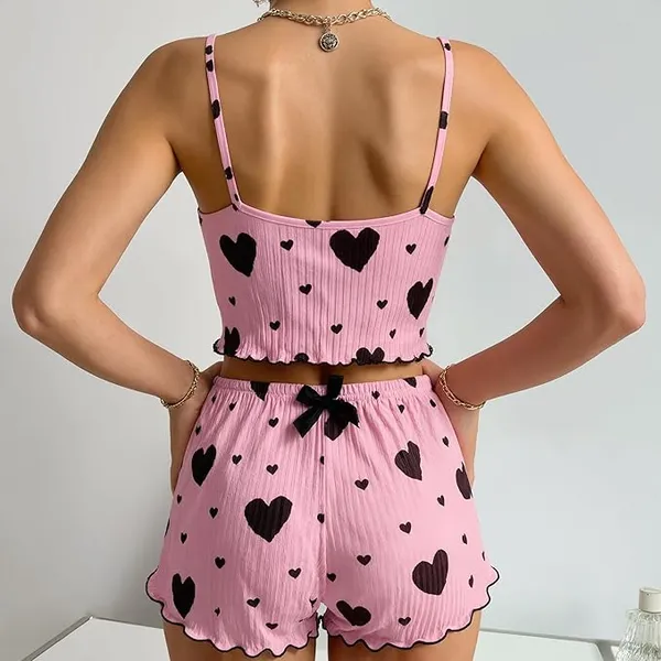 Pink_Heart_Print_Co-Ord_Set_for_Women_(Crop_Top_&_Shorts)